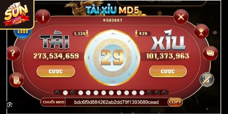 Điểm khác biệt của tài xỉu MD5 Sunwin 
